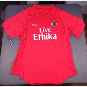 Ethika Live 2 Button Soccer Jersey Red Size 2XL NWT